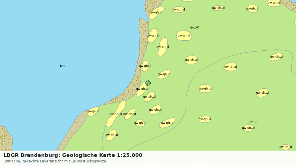 Statische Kartenansicht: LBGR Brandenburg: Geologische Karte 1:25.000
