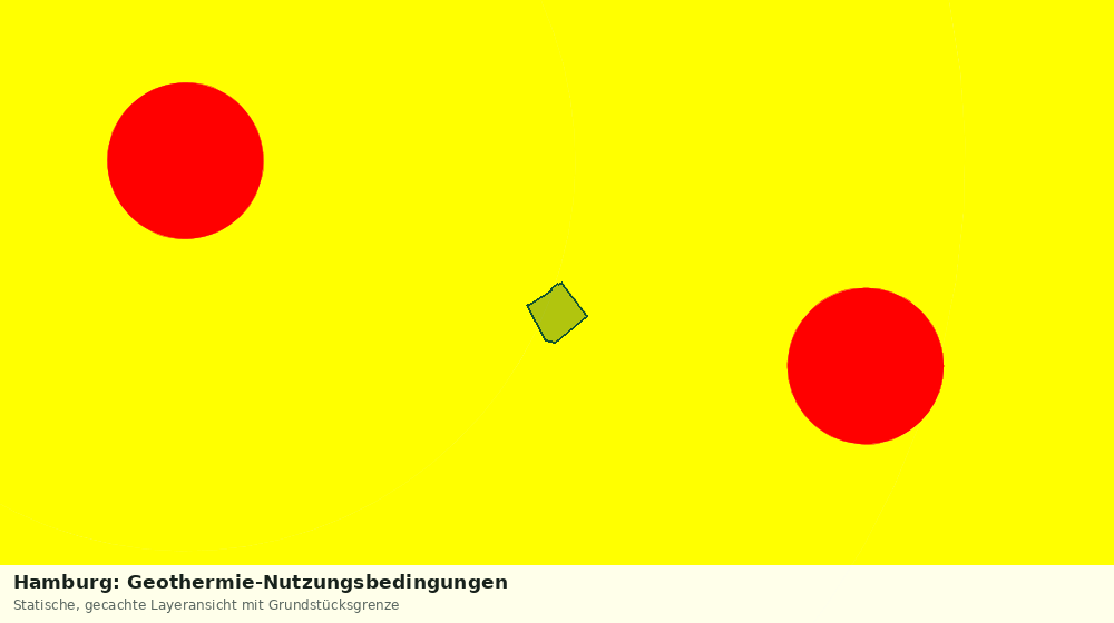 Statische Kartenansicht: Hamburg: Geothermie-Nutzungsbedingungen