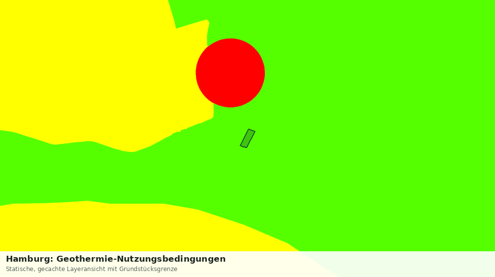 Statische Kartenansicht: Hamburg: Geothermie-Nutzungsbedingungen
