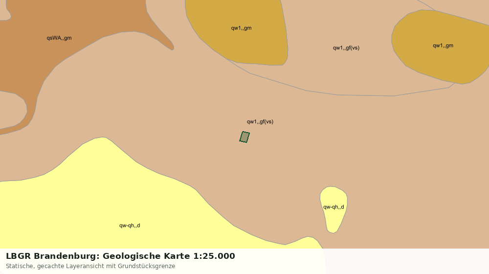 Statische Kartenansicht: LBGR Brandenburg: Geologische Karte 1:25.000