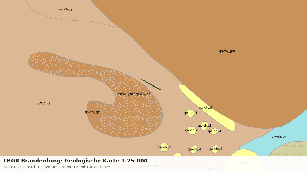 Statische Kartenansicht: LBGR Brandenburg: Geologische Karte 1:25.000