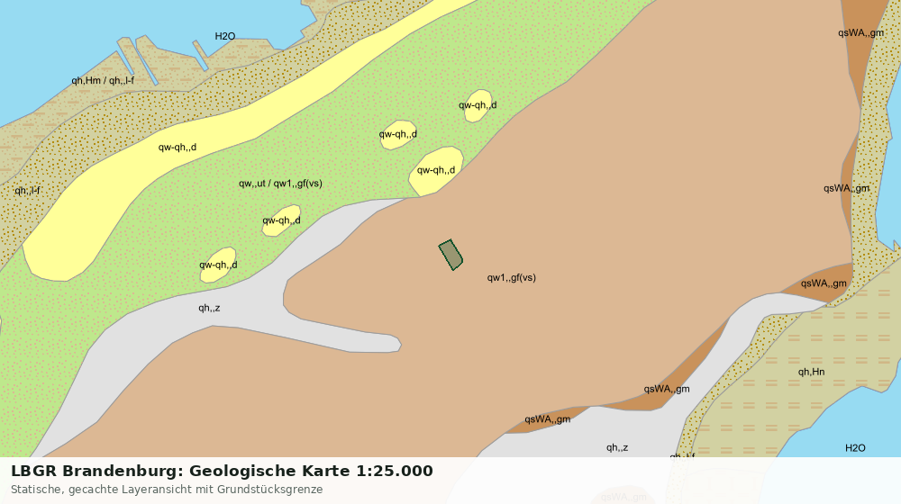 Statische Kartenansicht: LBGR Brandenburg: Geologische Karte 1:25.000