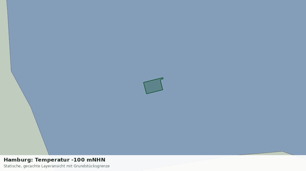 Statische Kartenansicht: Hamburg: Temperatur -100 mNHN