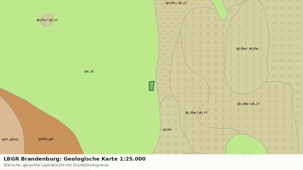 Statische Kartenansicht: LBGR Brandenburg: Geologische Karte 1:25.000