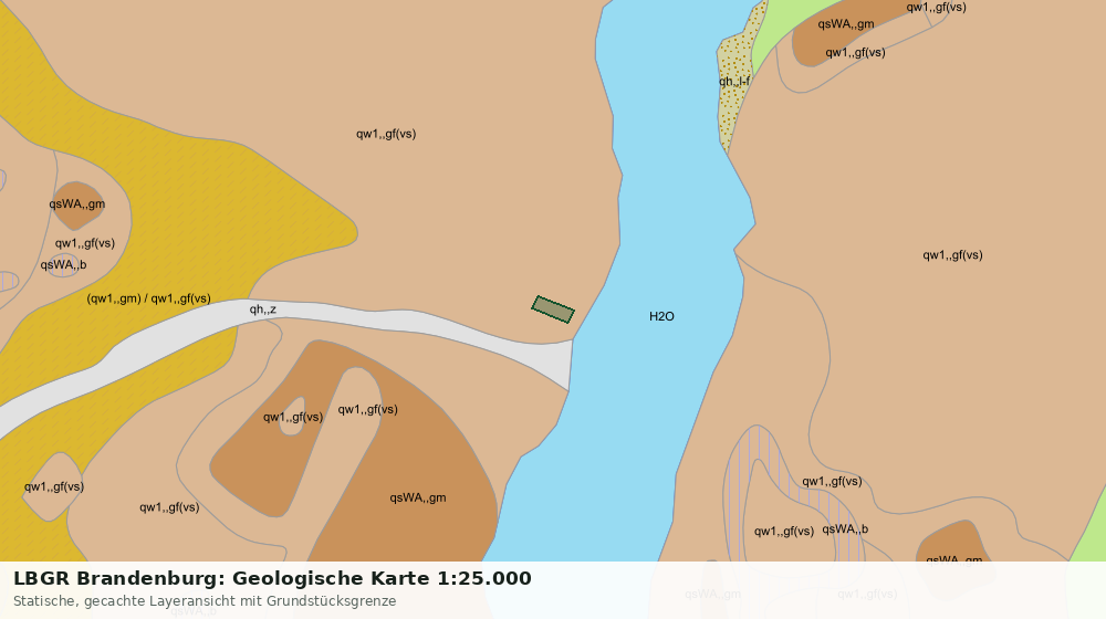 Statische Kartenansicht: LBGR Brandenburg: Geologische Karte 1:25.000