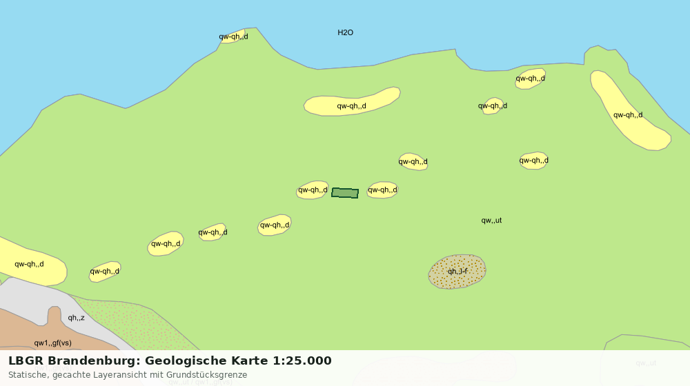 Statische Kartenansicht: LBGR Brandenburg: Geologische Karte 1:25.000