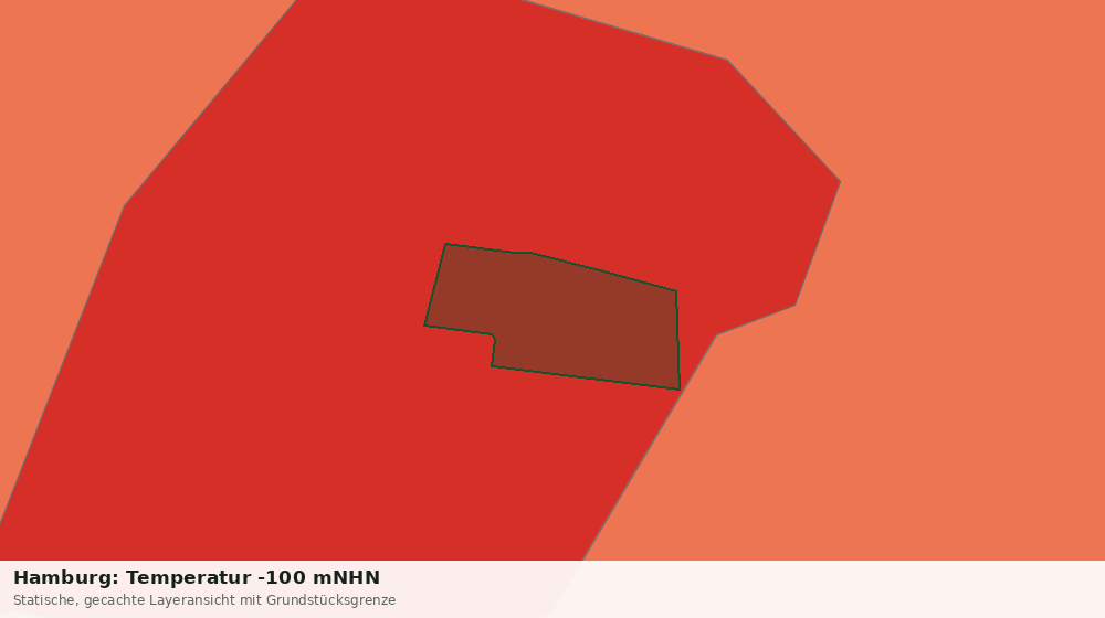 Statische Kartenansicht: Hamburg: Temperatur -100 mNHN