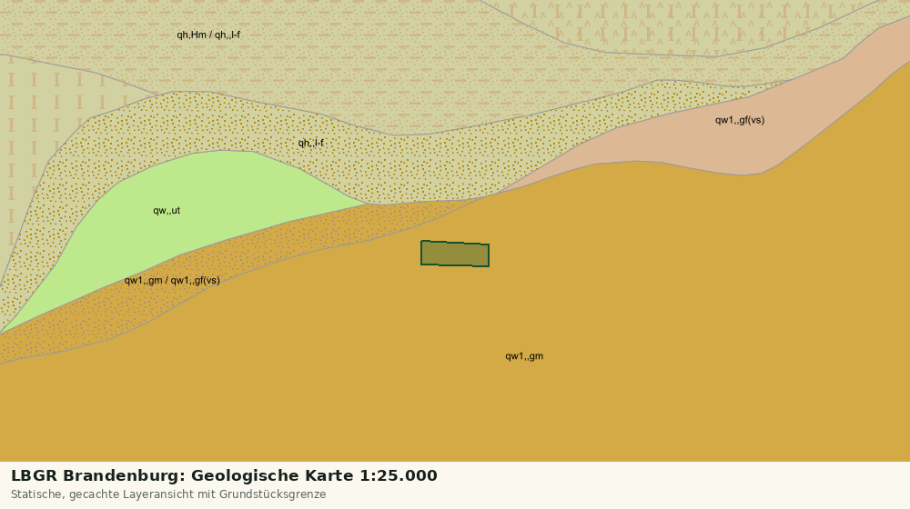 Statische Kartenansicht: LBGR Brandenburg: Geologische Karte 1:25.000