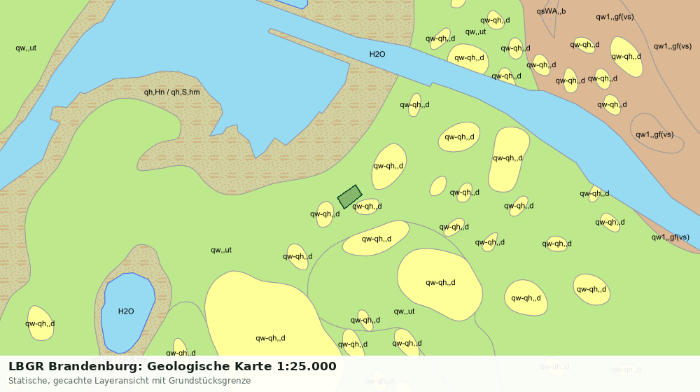 Statische Kartenansicht: LBGR Brandenburg: Geologische Karte 1:25.000