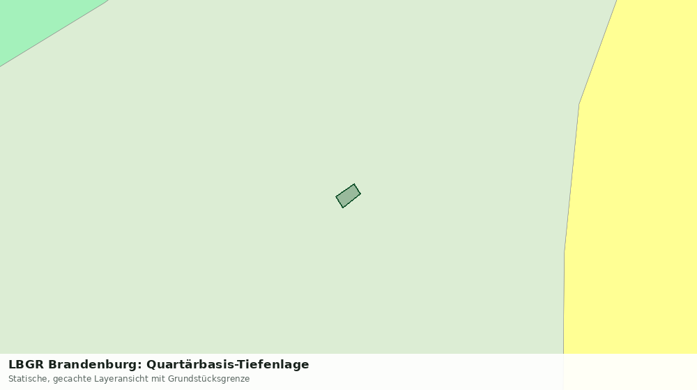Statische Kartenansicht: LBGR Brandenburg: Quartärbasis-Tiefenlage
