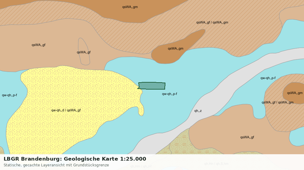 Statische Kartenansicht: LBGR Brandenburg: Geologische Karte 1:25.000
