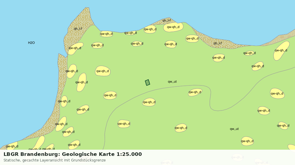 Statische Kartenansicht: LBGR Brandenburg: Geologische Karte 1:25.000