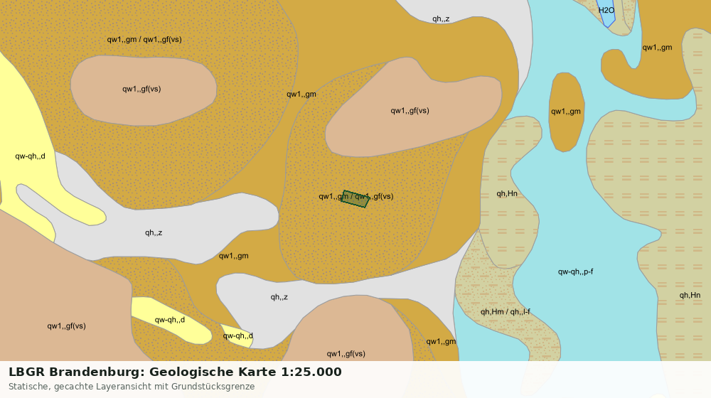 Statische Kartenansicht: LBGR Brandenburg: Geologische Karte 1:25.000