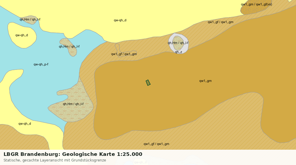 Statische Kartenansicht: LBGR Brandenburg: Geologische Karte 1:25.000