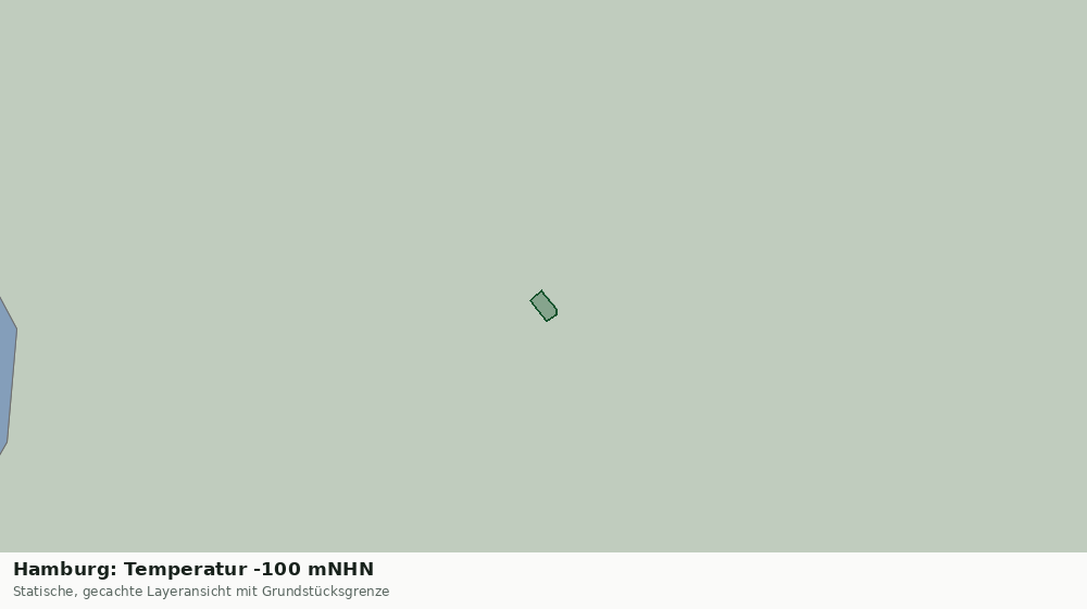 Statische Kartenansicht: Hamburg: Temperatur -100 mNHN