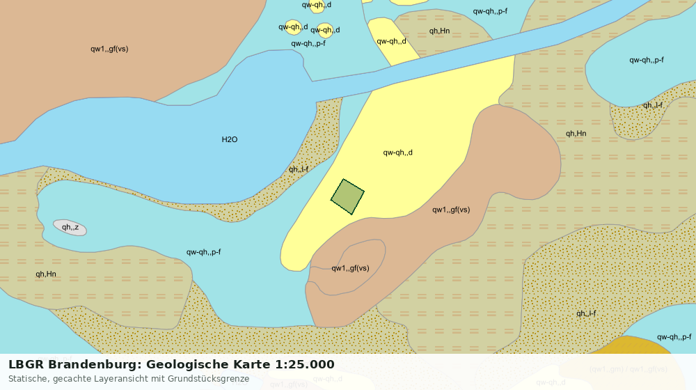 Statische Kartenansicht: LBGR Brandenburg: Geologische Karte 1:25.000