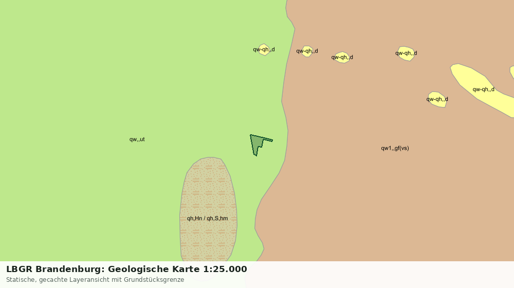 Statische Kartenansicht: LBGR Brandenburg: Geologische Karte 1:25.000