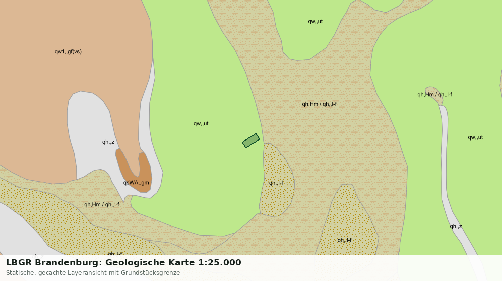 Statische Kartenansicht: LBGR Brandenburg: Geologische Karte 1:25.000