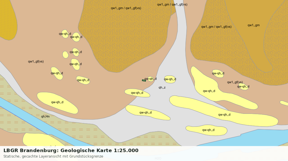 Statische Kartenansicht: LBGR Brandenburg: Geologische Karte 1:25.000