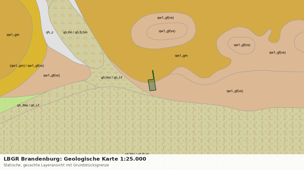 Statische Kartenansicht: LBGR Brandenburg: Geologische Karte 1:25.000