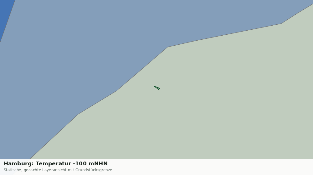 Statische Kartenansicht: Hamburg: Temperatur -100 mNHN