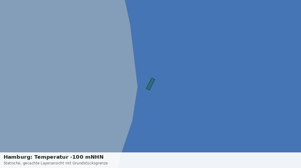 Statische Kartenansicht: Hamburg: Temperatur -100 mNHN