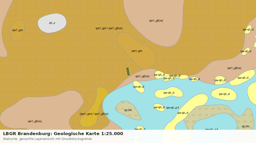 Statische Kartenansicht: LBGR Brandenburg: Geologische Karte 1:25.000