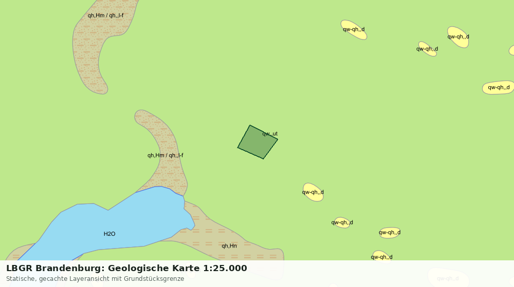 Statische Kartenansicht: LBGR Brandenburg: Geologische Karte 1:25.000