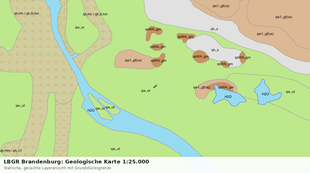 Statische Kartenansicht: LBGR Brandenburg: Geologische Karte 1:25.000