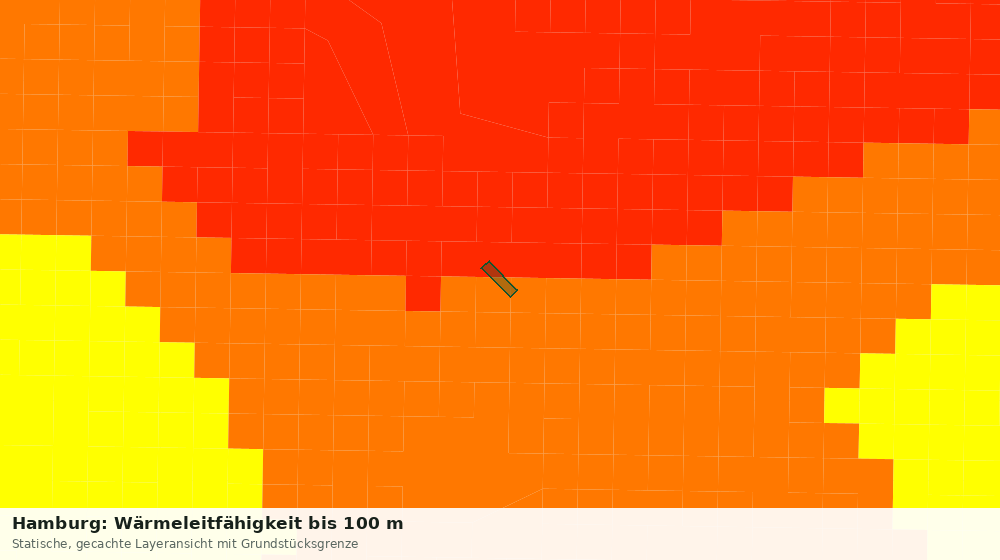 Statische Kartenansicht: Hamburg: Wärmeleitfähigkeit bis 100 m