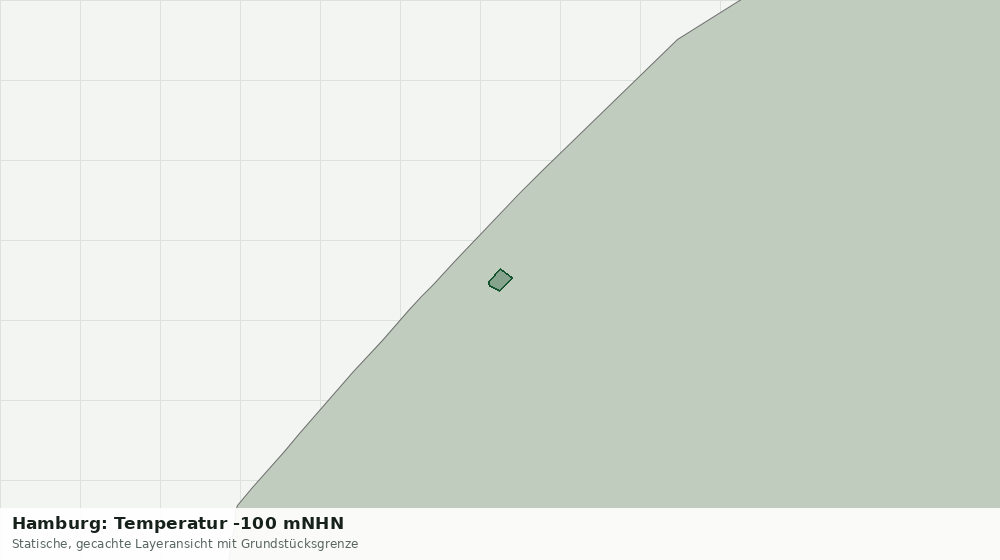 Statische Kartenansicht: Hamburg: Temperatur -100 mNHN