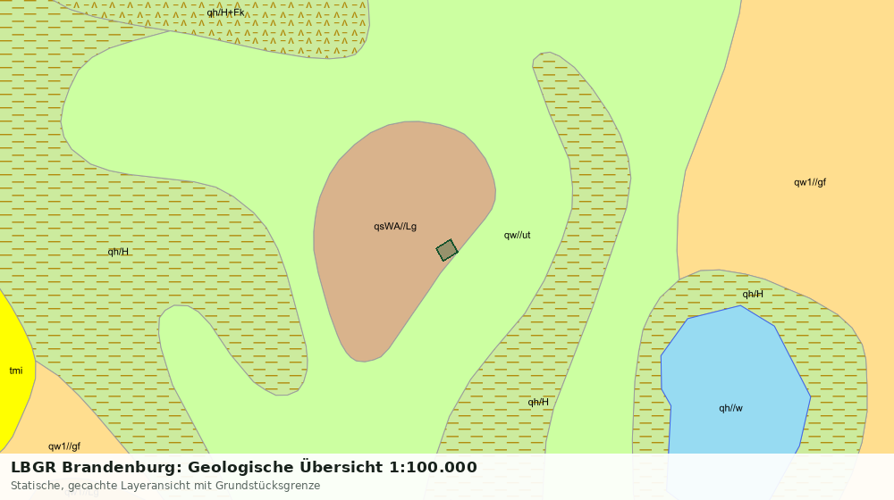 Statische Kartenansicht: LBGR Brandenburg: Geologische Übersicht 1:100.000
