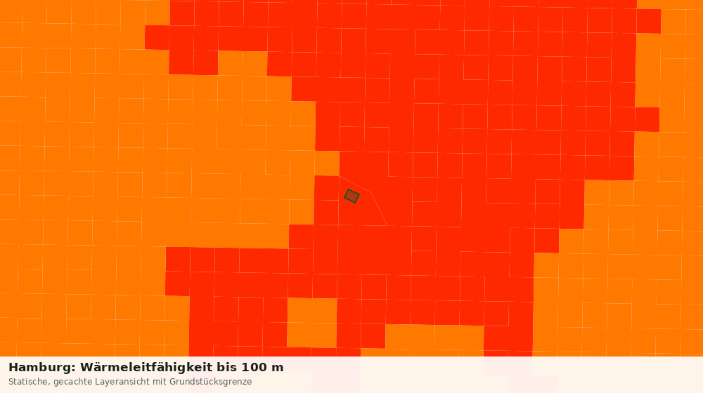 Statische Kartenansicht: Hamburg: Wärmeleitfähigkeit bis 100 m
