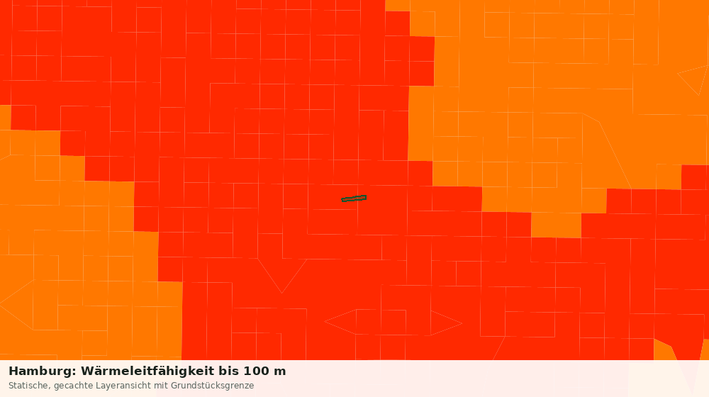Statische Kartenansicht: Hamburg: Wärmeleitfähigkeit bis 100 m