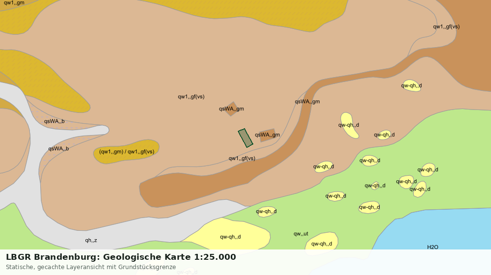 Statische Kartenansicht: LBGR Brandenburg: Geologische Karte 1:25.000