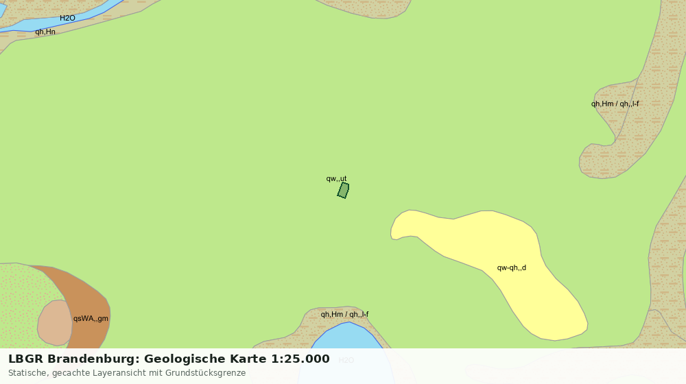 Statische Kartenansicht: LBGR Brandenburg: Geologische Karte 1:25.000