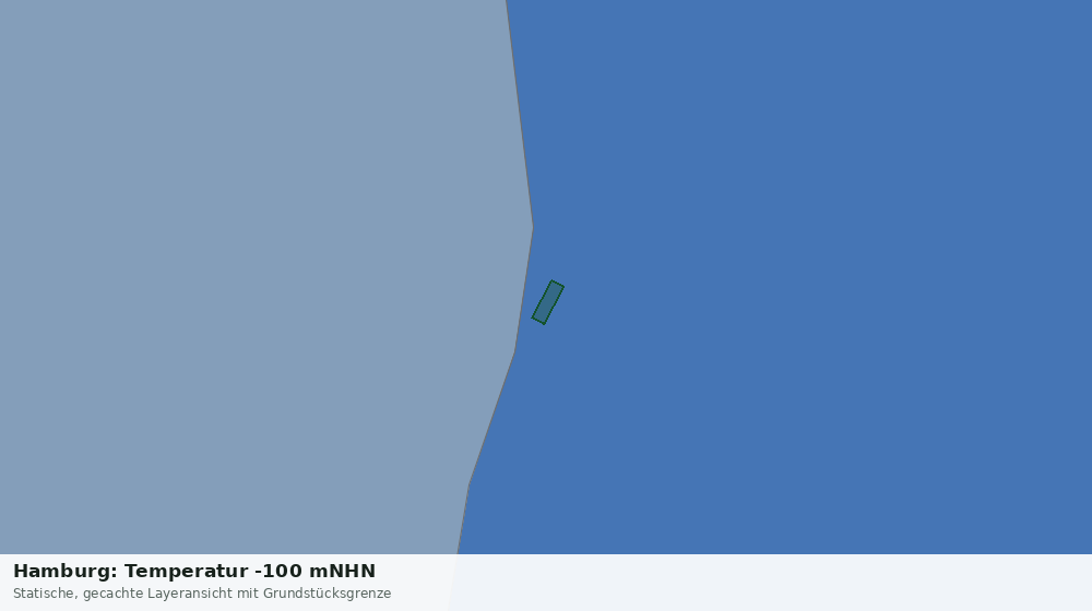 Statische Kartenansicht: Hamburg: Temperatur -100 mNHN