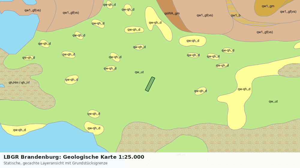 Statische Kartenansicht: LBGR Brandenburg: Geologische Karte 1:25.000