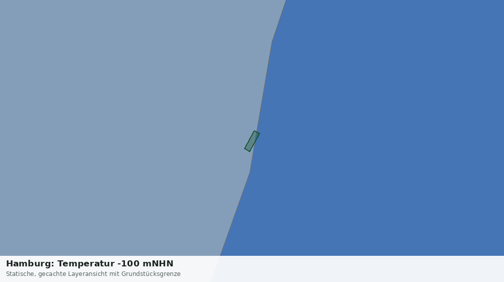 Statische Kartenansicht: Hamburg: Temperatur -100 mNHN