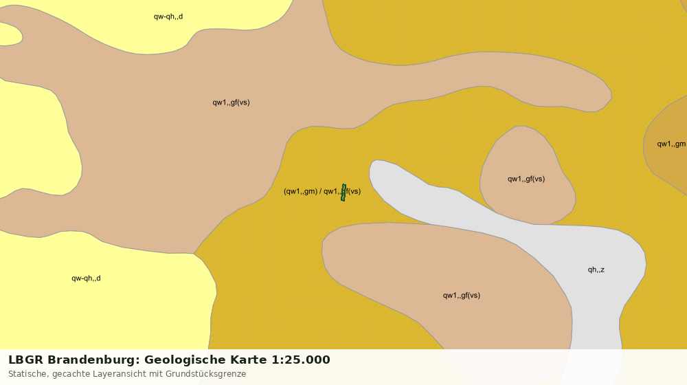 Statische Kartenansicht: LBGR Brandenburg: Geologische Karte 1:25.000