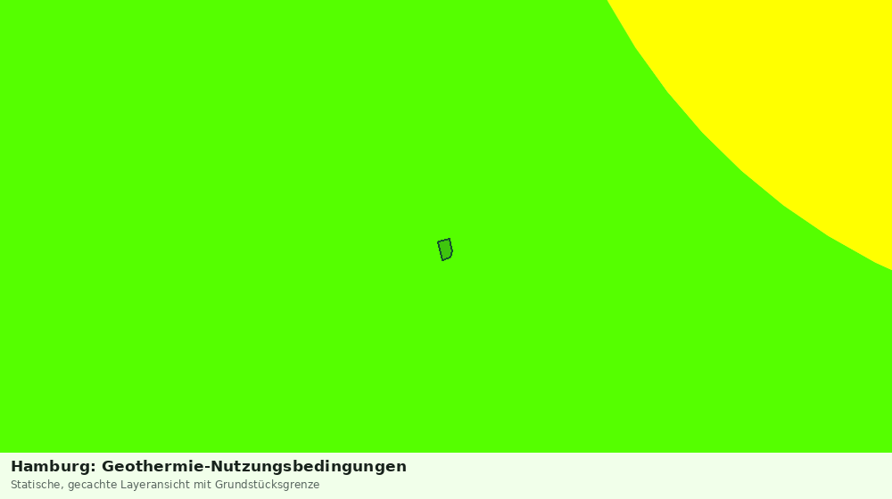 Statische Kartenansicht: Hamburg: Geothermie-Nutzungsbedingungen