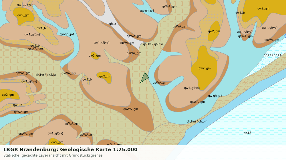 Statische Kartenansicht: LBGR Brandenburg: Geologische Karte 1:25.000