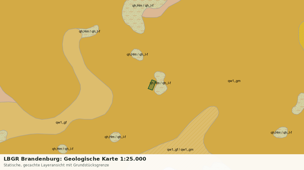 Statische Kartenansicht: LBGR Brandenburg: Geologische Karte 1:25.000