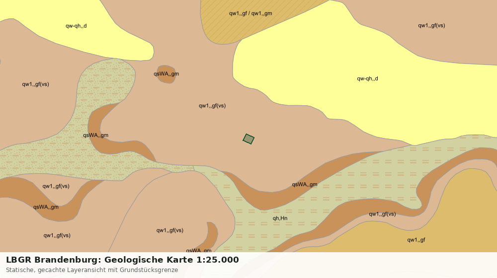 Statische Kartenansicht: LBGR Brandenburg: Geologische Karte 1:25.000