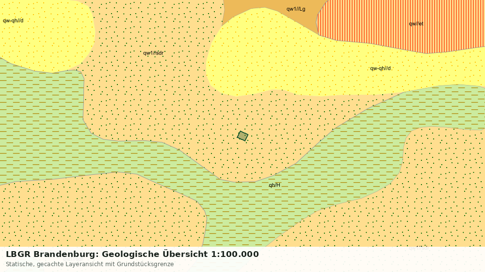 Statische Kartenansicht: LBGR Brandenburg: Geologische Übersicht 1:100.000
