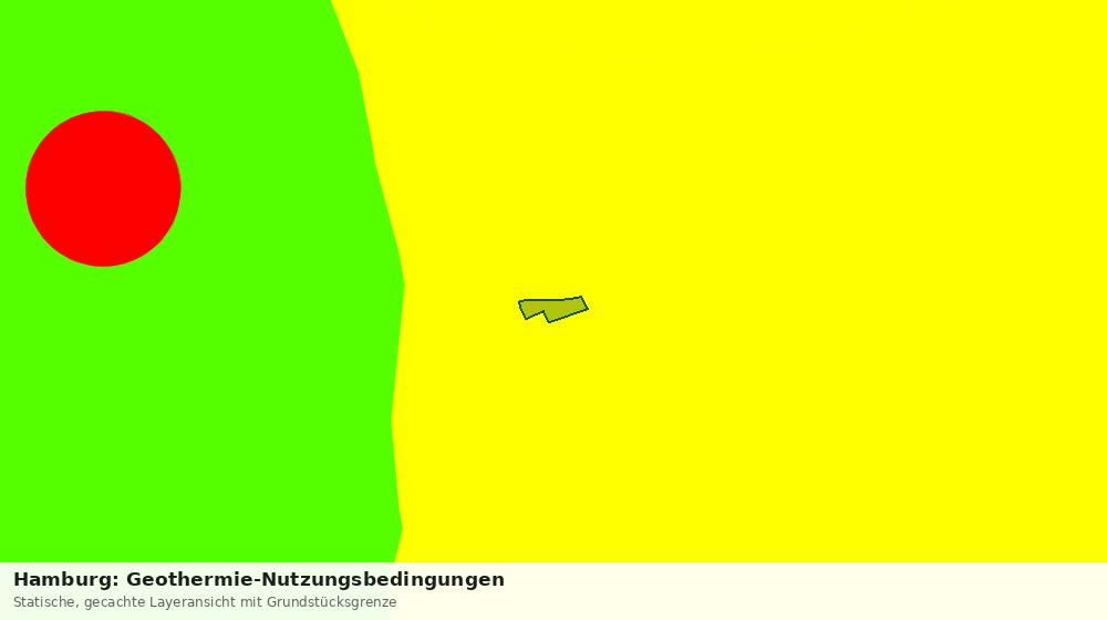 Statische Kartenansicht: Hamburg: Geothermie-Nutzungsbedingungen