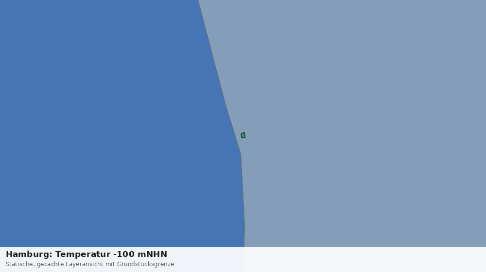 Statische Kartenansicht: Hamburg: Temperatur -100 mNHN