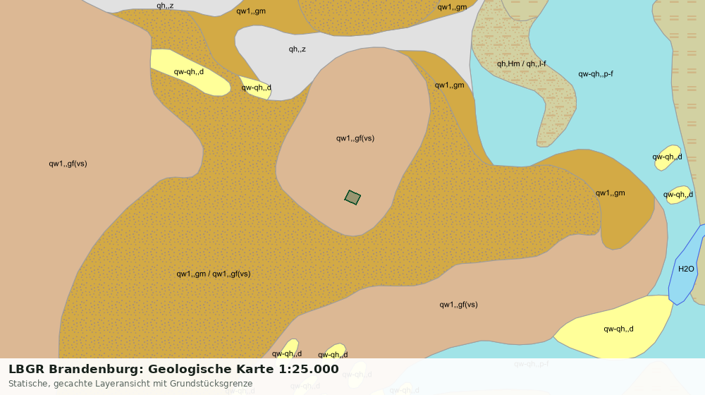 Statische Kartenansicht: LBGR Brandenburg: Geologische Karte 1:25.000