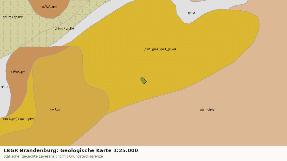 Statische Kartenansicht: LBGR Brandenburg: Geologische Karte 1:25.000