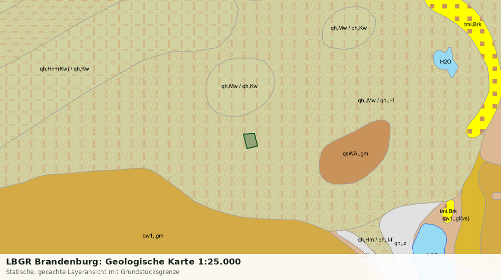 Statische Kartenansicht: LBGR Brandenburg: Geologische Karte 1:25.000